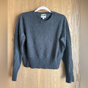 Jcrew cropped charcoal grey Sweater